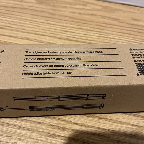 Hamilton Folding Chrome Portable 24-55” Music Stand KB400N NEW Open Box 400-N - Picture 4 of 4